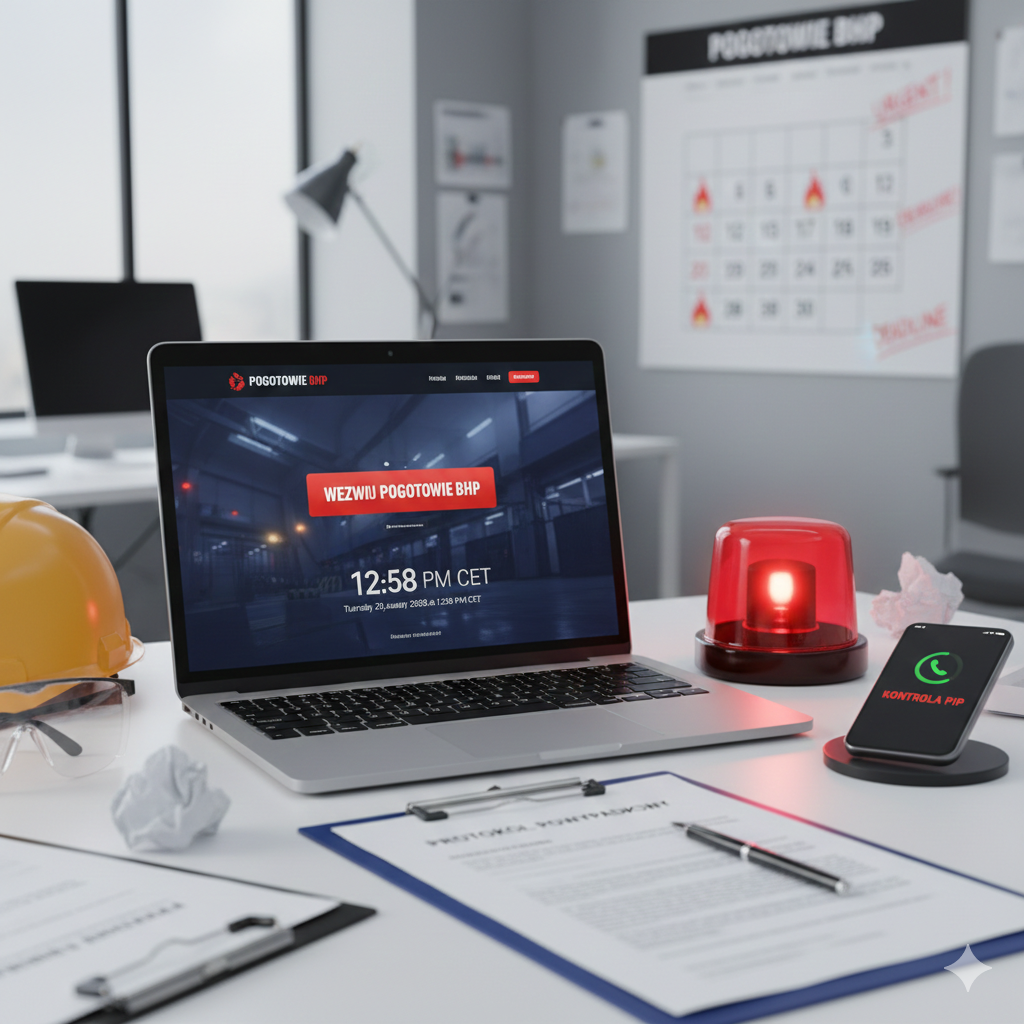 Interwencja Pogotowie BHP - wsparcie eksperta online i na miejscu zdarzenia