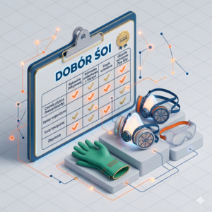 Tabela doboru ŚOI do chemii wzór pdf word rękawice maski